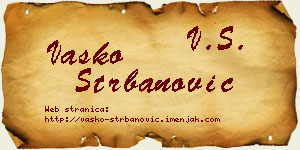Vasko Štrbanović vizit kartica